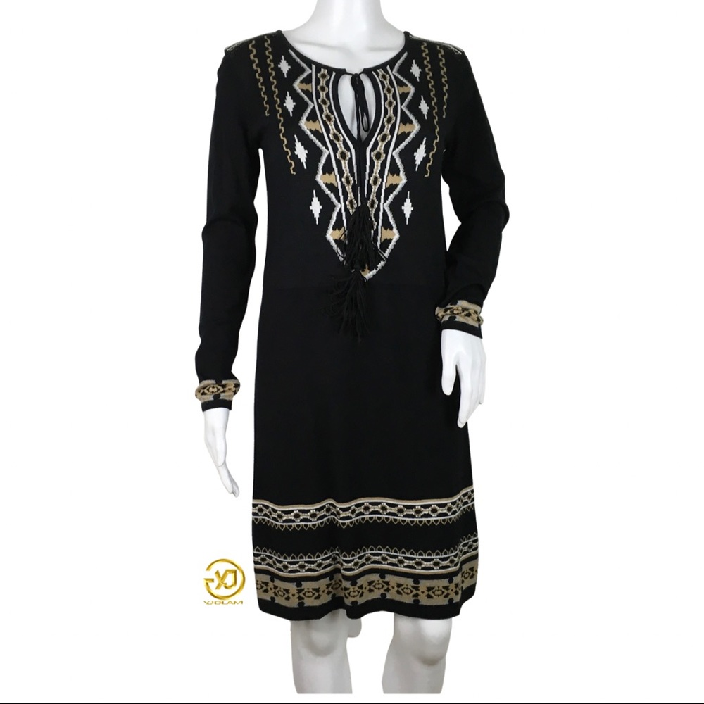 NWT Desigual Women's Mini Embroidery Dress Neltu Flat Knitted Sz S